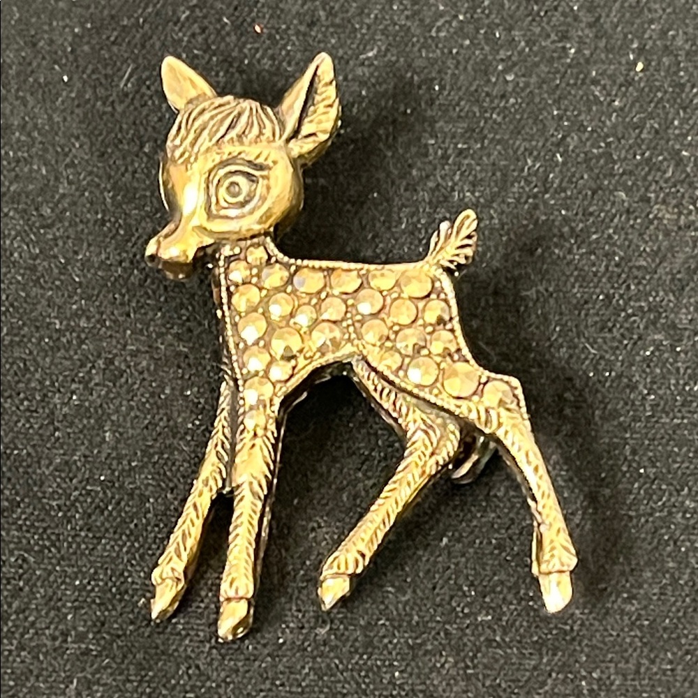 Gold Deer Brooch